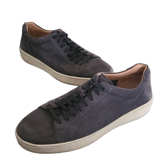 VINCE Slater Graphite Black Suede Leather Minimalist Dress Sneakers 45 11 - Picture 6 of 16